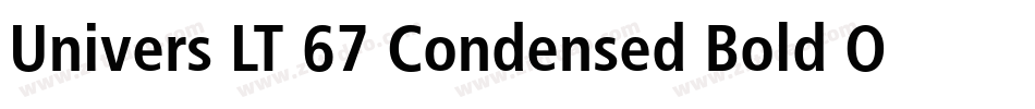 Univers LT 67 Condensed Bold Oblique字体转换